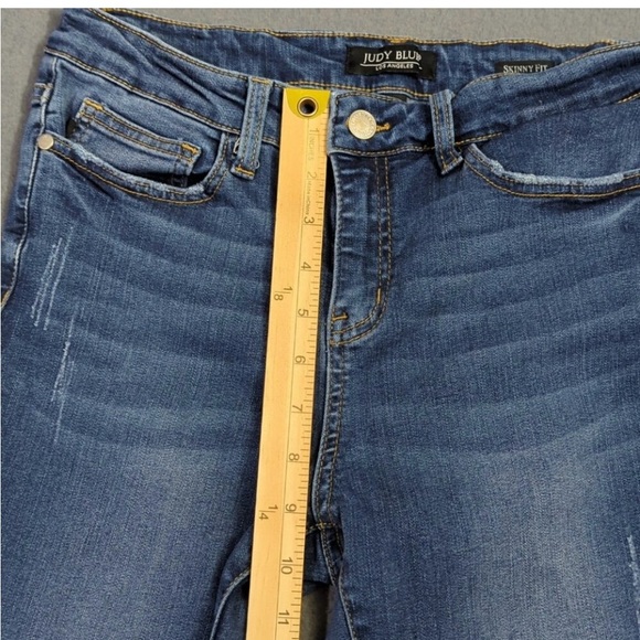 Judy Blue Jeans Women's 30 Blue Skinny Fit Denim Tulip Hems - Picture 6 of 11